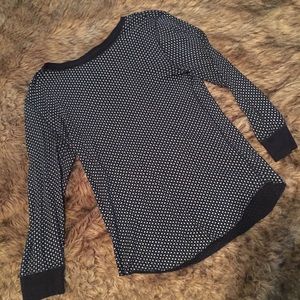 Blue detailed J Crew vintage waffle top